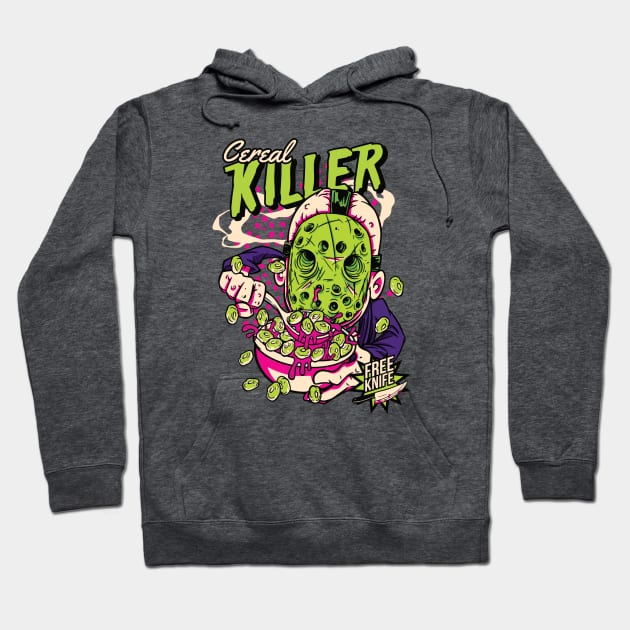 Comic Cereal Killer Cereal Box // Funny Horror Hoodie by SLAG_Creative